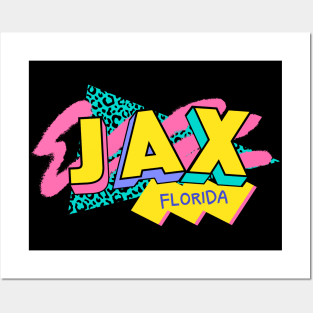 Jacksonville, Florida Retro 90s Logo Posters and Art